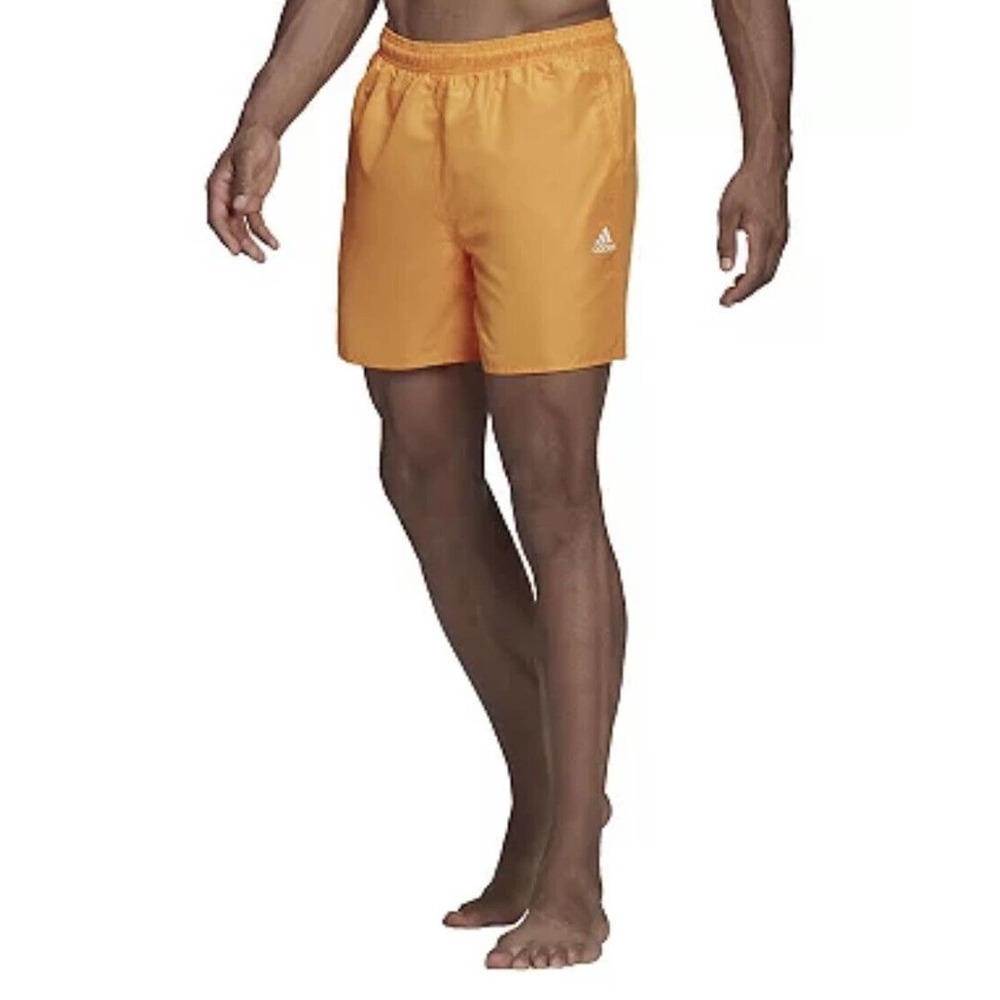 Men's adidas Solid Classic 5-Inch Swim Trunks Color Orange Rush Size XXL